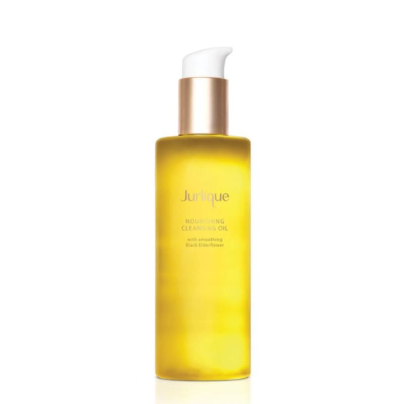 Yellow bottle of Jurlique cleansing oil on a white background