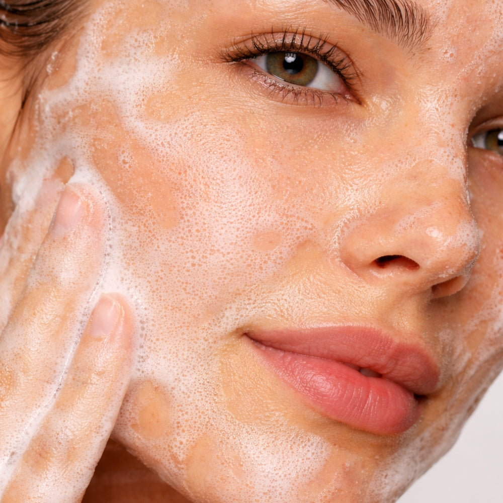 Verso Daily Facial Cleanser on skin